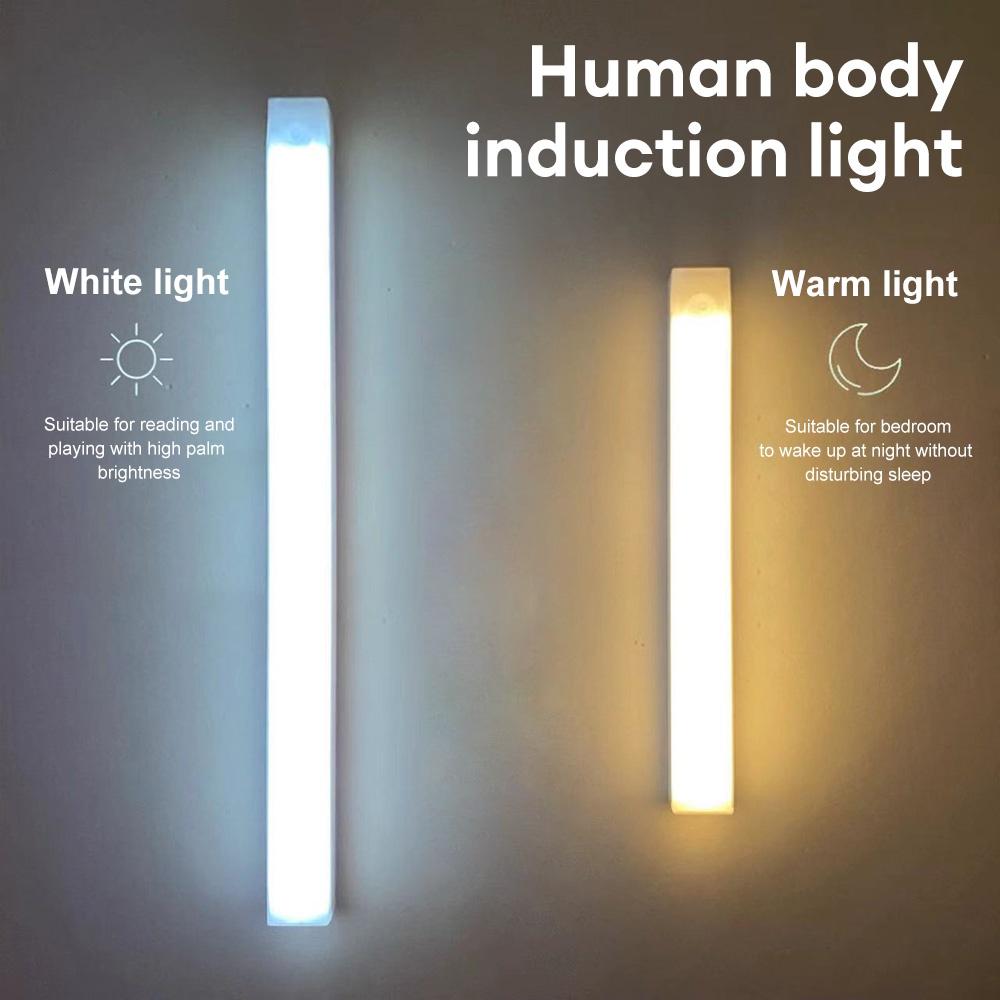 LED Bar Light Motion Sensor Night Light Wireless Under Cabinet Lights For Kitchen Closet Cabinet Wardrobe Lighting Cabinet Light