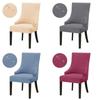 1/2/4/6Pcs Water Repellent Dining Chair Covers Elastic Sloping Arm Chair Slipcover Seat Cover For Banquet El Funda Silla
