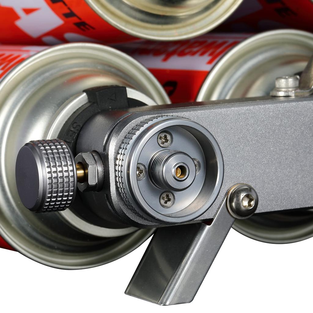 CAMPING MOON CB Can Gas Unit, 4-Piece Connection Type, Slim Type with Hose, for Gas Stations, Z54, Z13M, and Z17