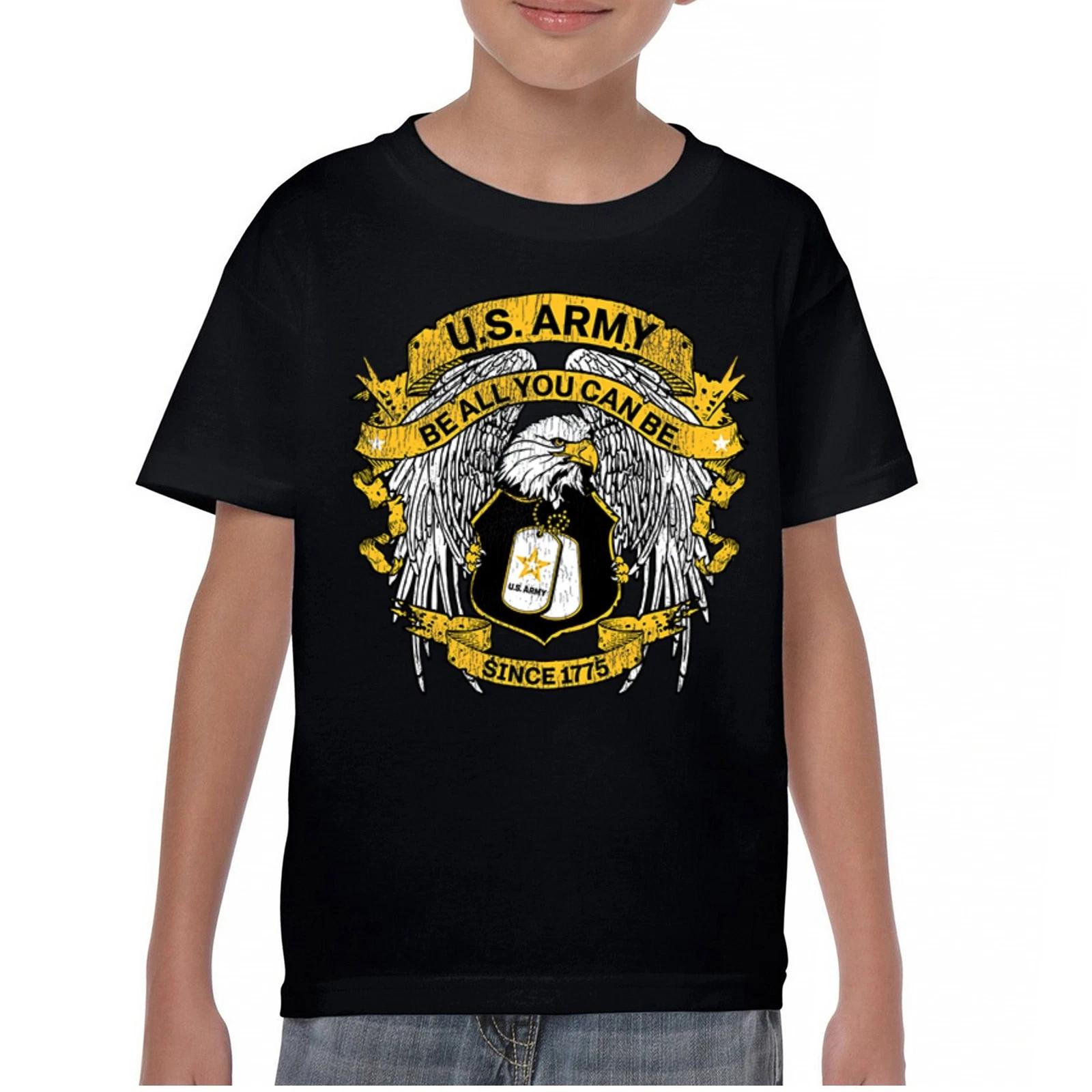 US Army Eagle Be All You Can Be Youth kids boys T-Shirt Military Veteran Patriotic Kids 120