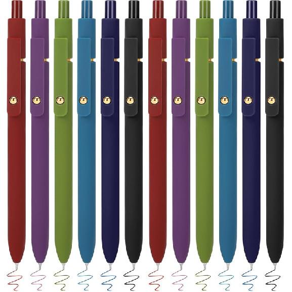 FIOVER Colored Pens, 6 Pack Colorful Gel Pens, Quick-Dry 0.7mm Medium Point for Journaling, Note Taking, Doodling, Aesthetic Office School Supplies,