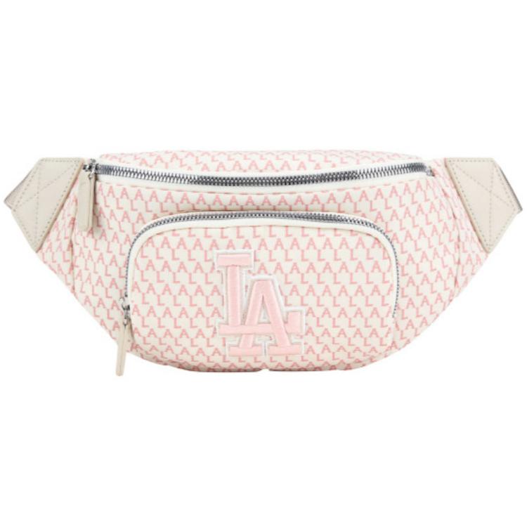 New MLB Monogram Collection Nylon Fabric Fanny Pack Regular Unisex Pink 32BGC9941-07P