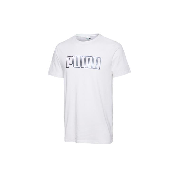 PUMA Basic Logo Tee  White Black  Men s 597900-52 L