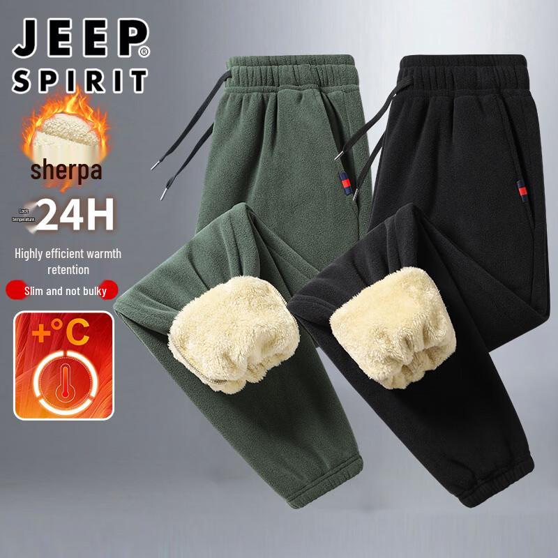 JEEP SPIRIT Men's Fleece-Lined Casual Sweatpants