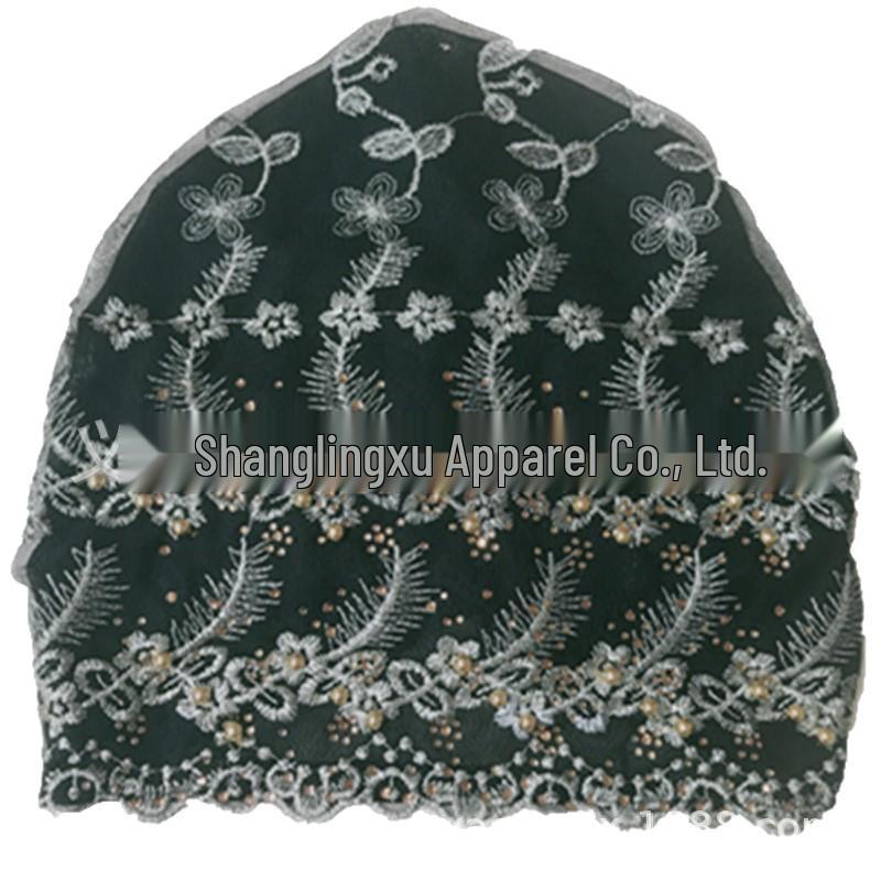 Women's Summer Gold Feather Embroidered Lace Hat - Fashionable & Exquisite