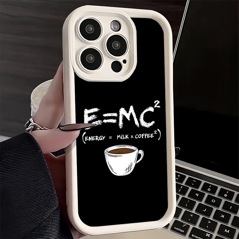 Phone Case for iPhone 17 Air 16E 15 16 Pro Max Black Coffee Fashion Style Cover 14 Plus 13 12 Mini Soft Shell Silicone Fundas