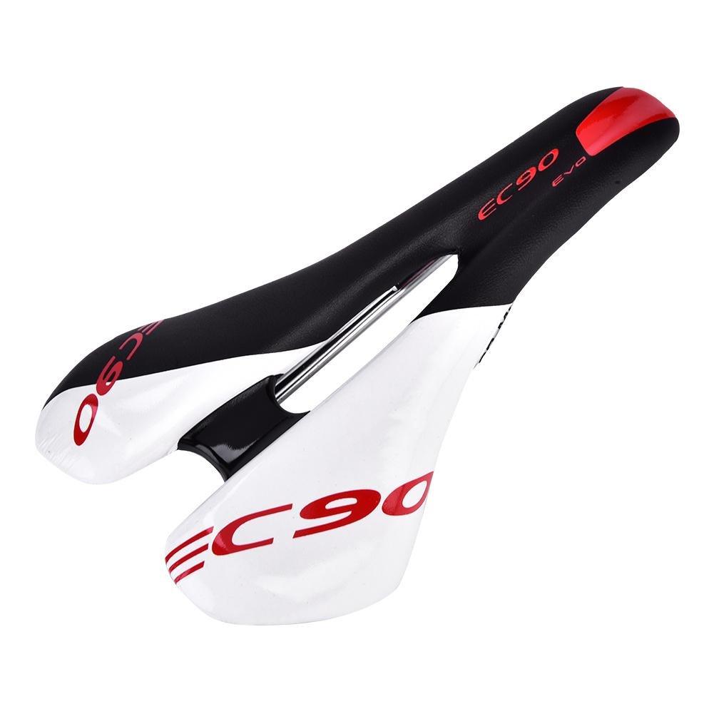VGEBY1 Bicycle Saddle for Road and Mountain Ultra High and Durable PU Leather Bicycle Cushion Bike Black White Bikes, Lightweight, Strength, Seat,