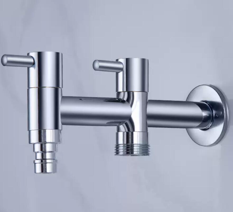 Garden Faucet Brass Double Handle Double use bib-cock faucet washing machine faucet copper bibcock,Toilet tap,Garden faucet