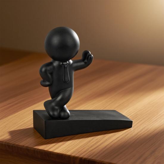 Cartoon Man Door Stopper Wedge Wall Protector Anti-slip Windproof No Drilling Anti-collision Carpet Tile Concrete Wooden Floor Doorstop