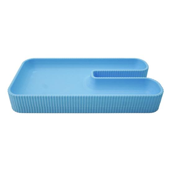 Phone Stand with Tray Desktop Phone Holder Storage Tray Desk Organizer Earphone Holder for Office Home Desk