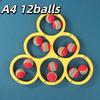Pool Games Set With 10/12 Balls Pool Floating Throwing Games Floating Ring For Kids Adults Swimming Pool Water Game