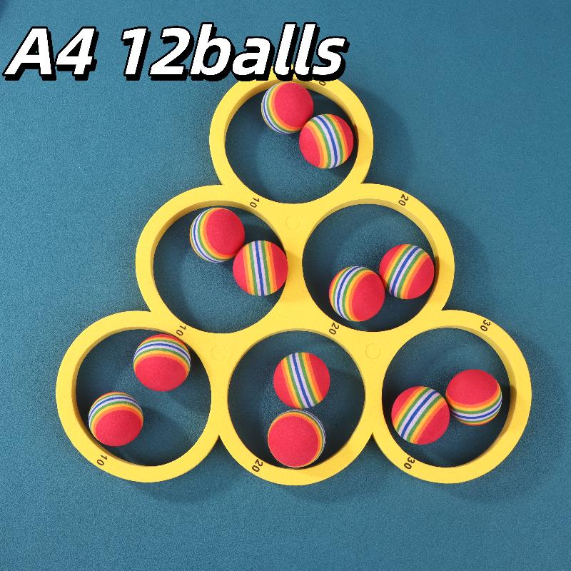 Pool Games Set With 10/12 Balls Pool Floating Throwing Games Floating Ring For Kids Adults Swimming Pool Water Game