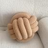 Kissen Manuell Geflochtener Knoten Runde Ballform Sherpa Elastisch Schlafgefährte Sofa Couch Dekoration Wurfkissen Fotografie Kissen