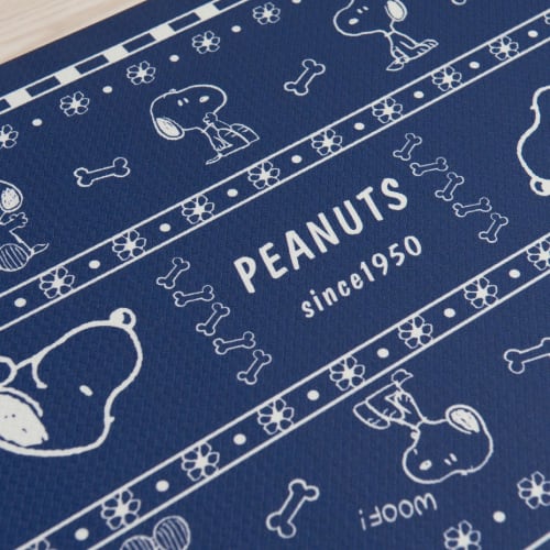 Senko Snoopy Bandana Wipeable PVC Kitchen Mat, Approximately 45 x 120 cm, Blue, Character Snoopy 72067
