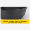 Cast Iron Dutch Oven With Wooden Cover Flat Bottom Design Single Non-coated Non-stick Pan Cast Iron Dutch Oven For Outdoor