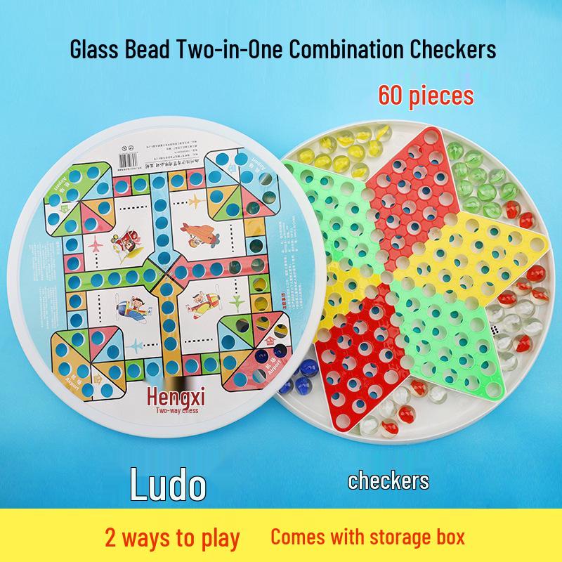 Classic Checkers & Marbles Set: Large Glass & Plastic Pieces for Adults & Kids, Old-Fashioned Flying Chess, Educational Fun.