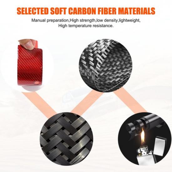 Red Carbon Fiber Interior Dashboard Trim Sticker For BMW 5 Series G60 I5 2024+