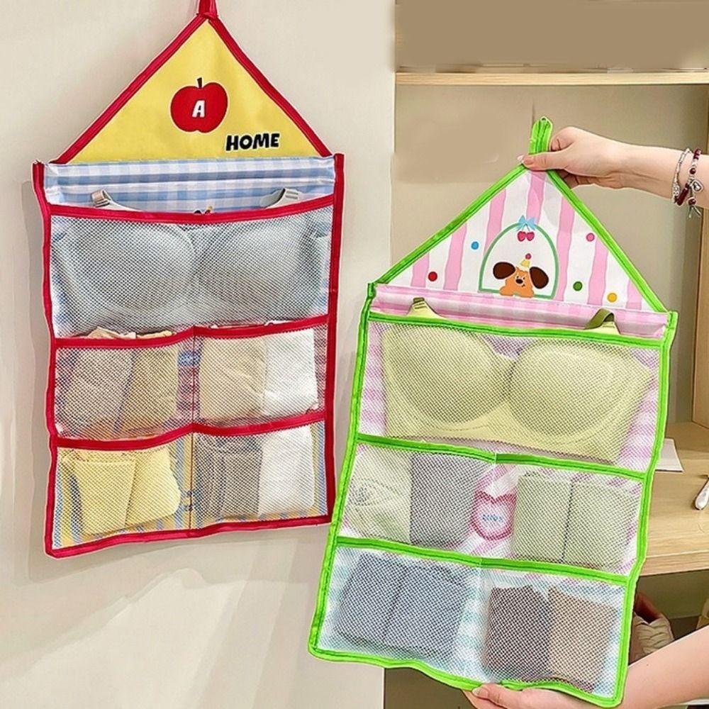 Space Saving Underwear Storage Hanging Bag Underwear Socks Storage Bag Behind the Door