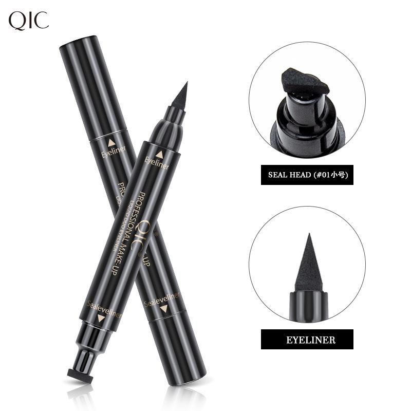 QIC Double-head Seal Triangle Eyeliner, Waterproof and Non-smudge Wing Liquid Eyeliner