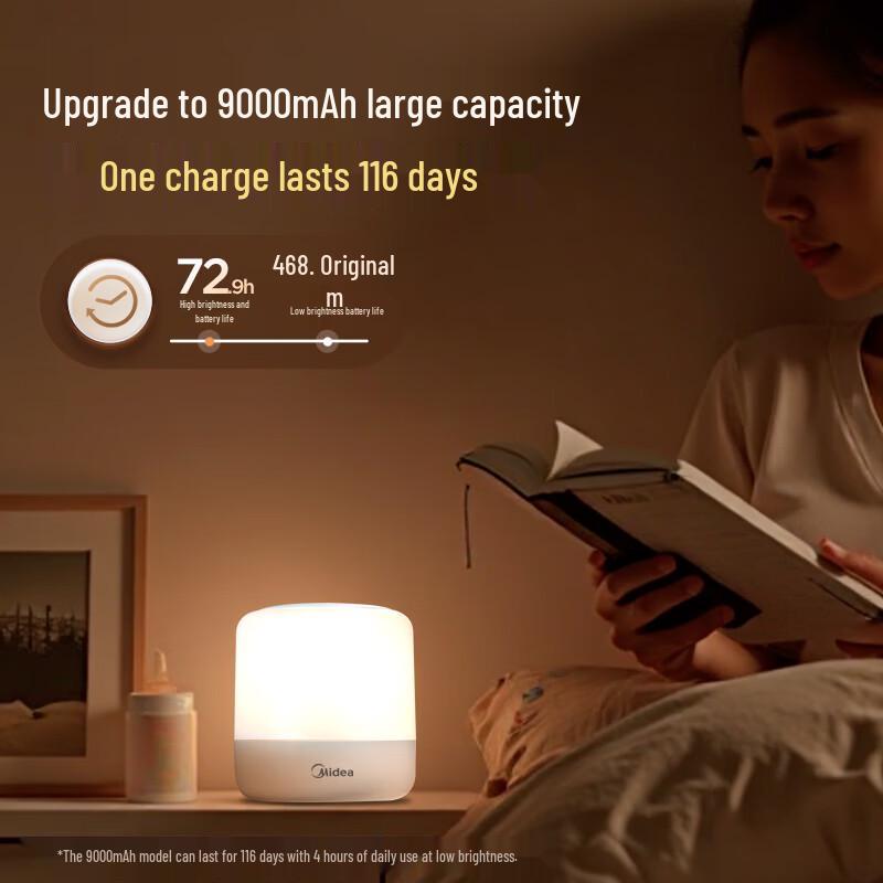 Midea Rechargeable Touch Bedside Night Lamp