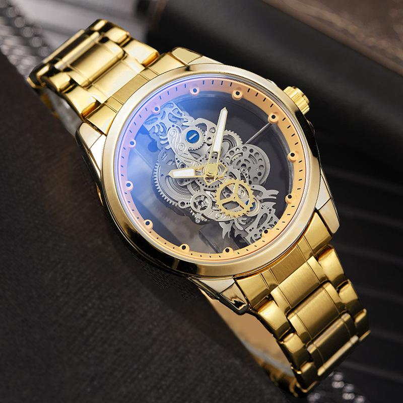 Men's Double-Sided Hollow Tourbillon Watch with Fully Automatic Movement