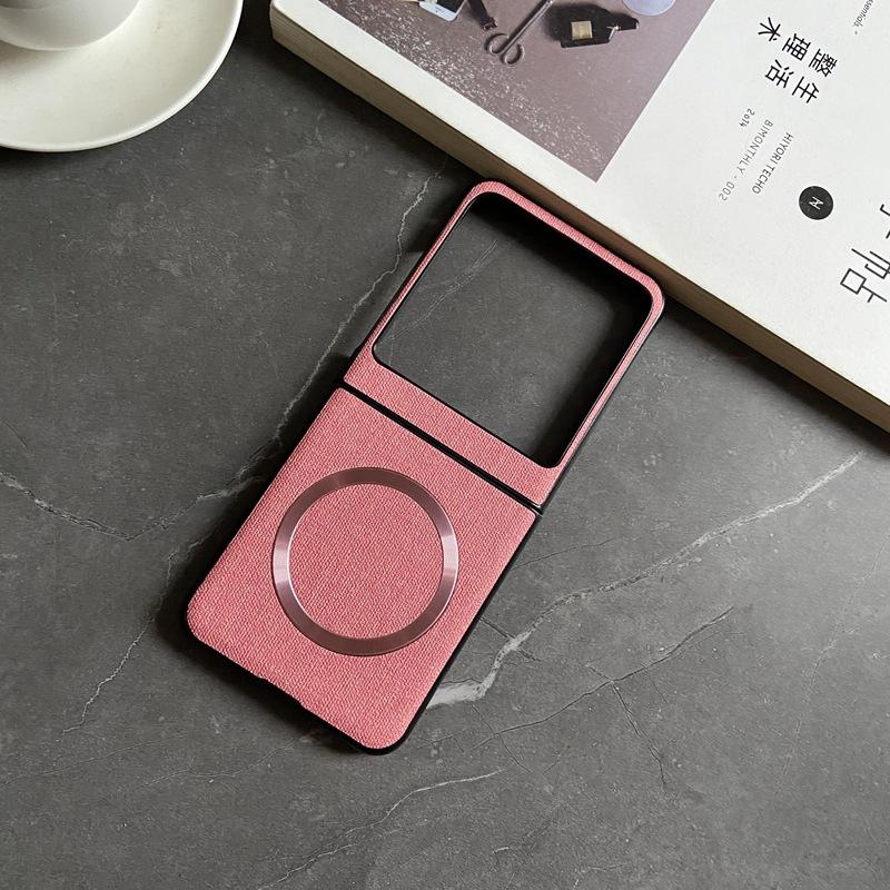 Fabric Cloth Texture Magnetic Case for Motorola Moto Razr 60 50 Ultra 40 5G 2022 2020 Shockproof Mag-safe Wireless Charge Cover