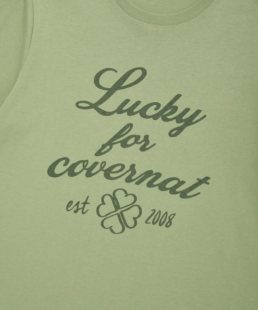 COVERNAT WOMAN Clover Lettering T-Shirt Sage Green