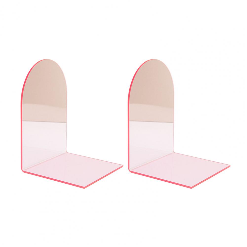 Acrylic Bookends for Shelves Acrylic Bookends Set Heavy Duty Decorative Book Holders Transparent Shelf for Books for Bookshelves
