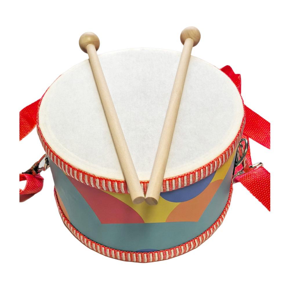 Double Sided Children's Drum Toy Wooden Material Musical Instrument Drum  Rhythm Development