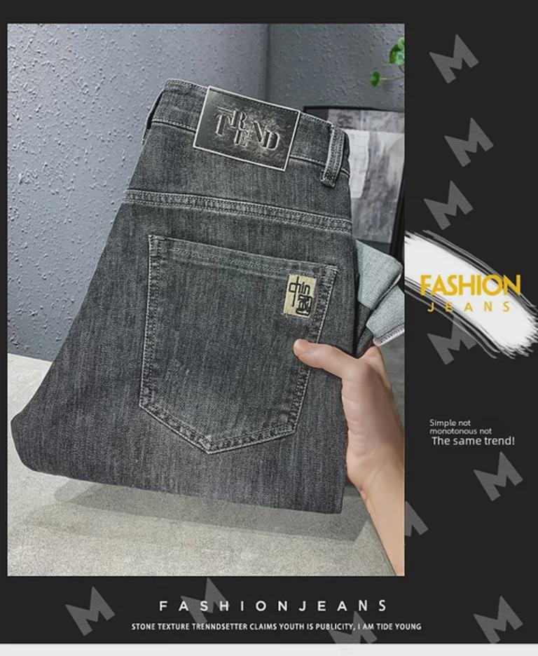 Youth Men's Slim Straight Fit Trendy Jeans