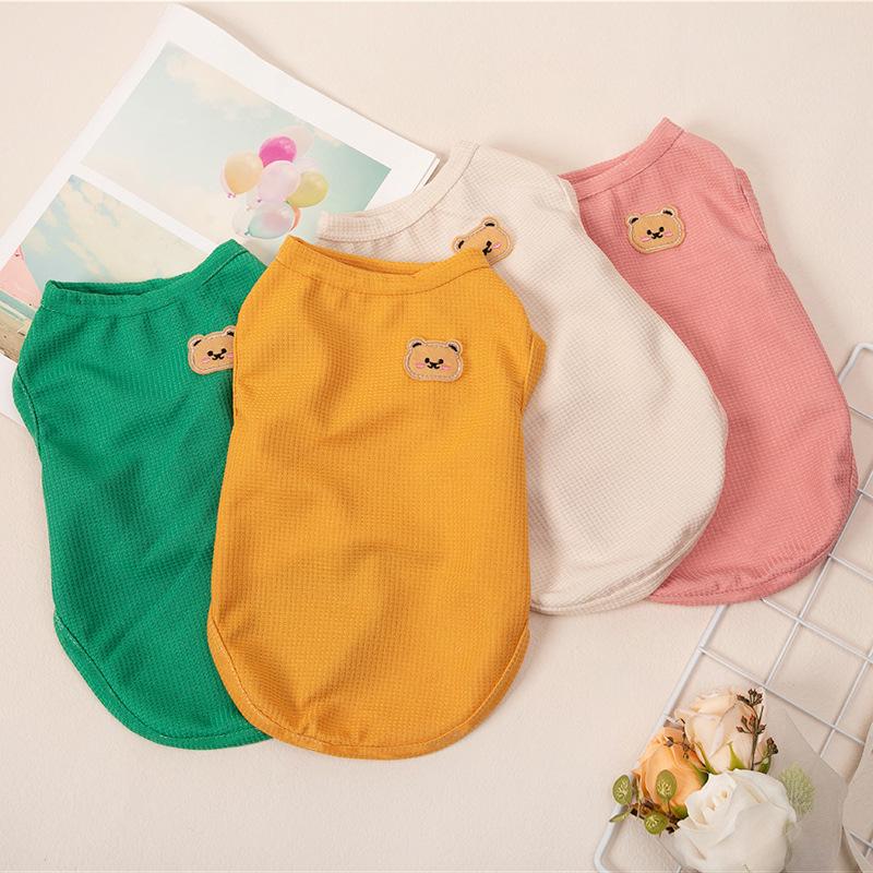 Summer Sleeveless Vest for Small Dogs - Fits Teddy, Pomeranian, and Bichon Frise