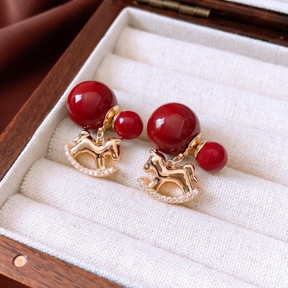 Rocking Pony Zodiac Horse Earrings Fashion Jewelry Drop Earrings Cartoon Pony Earrings Girl