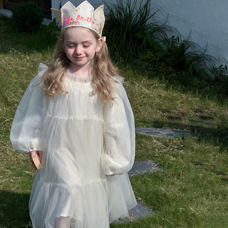 New Spring Girls' Sequined Tulle Princess Birthday Dress