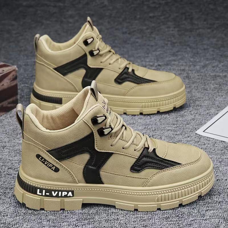 Осенние кожаные мужские ботинки дизайнерские кроссовки мужские дышащие повседневные кожаные туфли мужские ботильоны уличная мода 39 2248₽