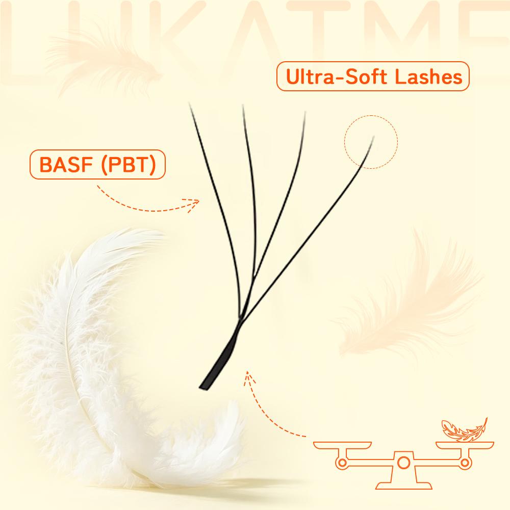10PCS/SET LUKATME Premade Fans False Eyelashes 3D-7D W Shape Curl D 8-15mm Mix 3D 4D 5D 6D 7D Wholesale Eyelash Extensions