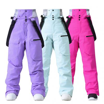 Dámske a pánske snehové podbradníky Lyžiarske nohavice Vodotesné vetruodolné lyžiarske nohavice Softshellové zateplené snowboardové zimné teplé outdoorové nohavice pre ženy a mužov