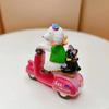Resin Dog Cat Riding Motorcycle Action Figure Model Toy Micro Landscape Decorate