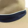 Excellent HERMES Hat Serie Buttons, Leather, H Logo All-over Felt Lining Beige Cashmere 57 Used