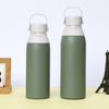 Thickened stainless steel thermos cup Portable car straw cup Creative portable with straw Outdoor sports kettle