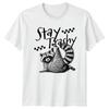Stay Trashy Raccoon Funny Mothers Day Gift Graphic TShirt