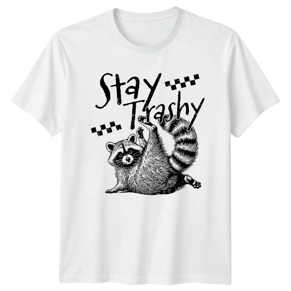 Stay Trashy Raccoon Funny Mothers Day Gift Graphic TShirt S