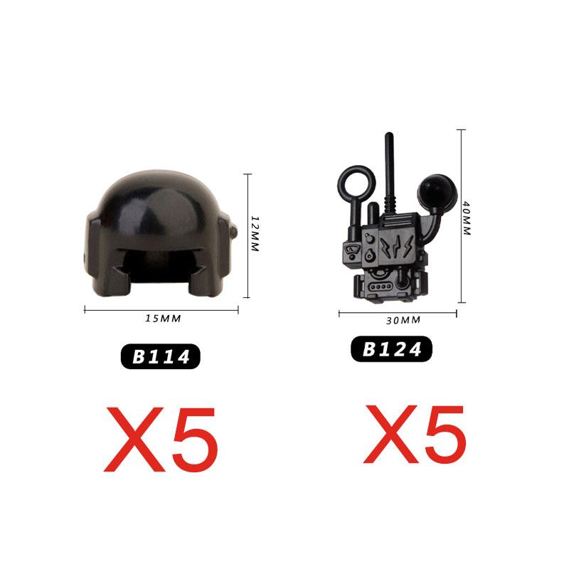 Building Blocks Characters Soldiers Military Accessories Guns Movie Peripherals Double-Sided Cloaks Helmets Swords Axes Toy Gift