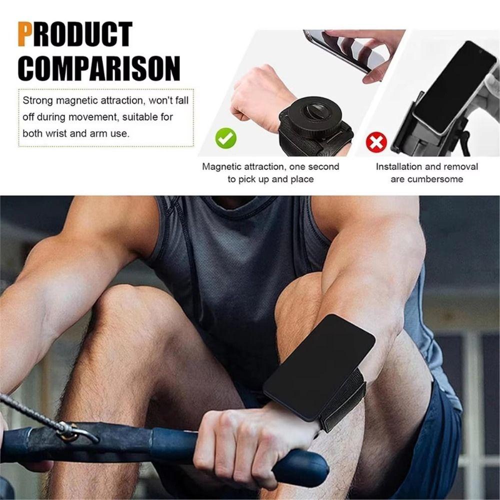 360°Rotated Running Magnetic Phone Stand Creative Wrist Phone Holder Magnetic Wrist Strap  Outdoor
