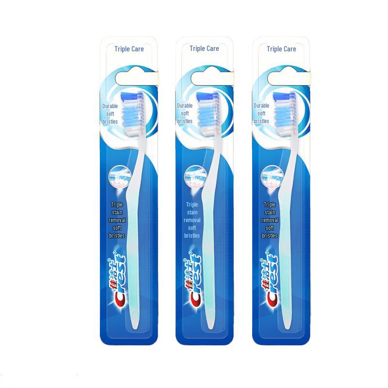 Crest Triple Care Soft Toothbrush, 3-Pack