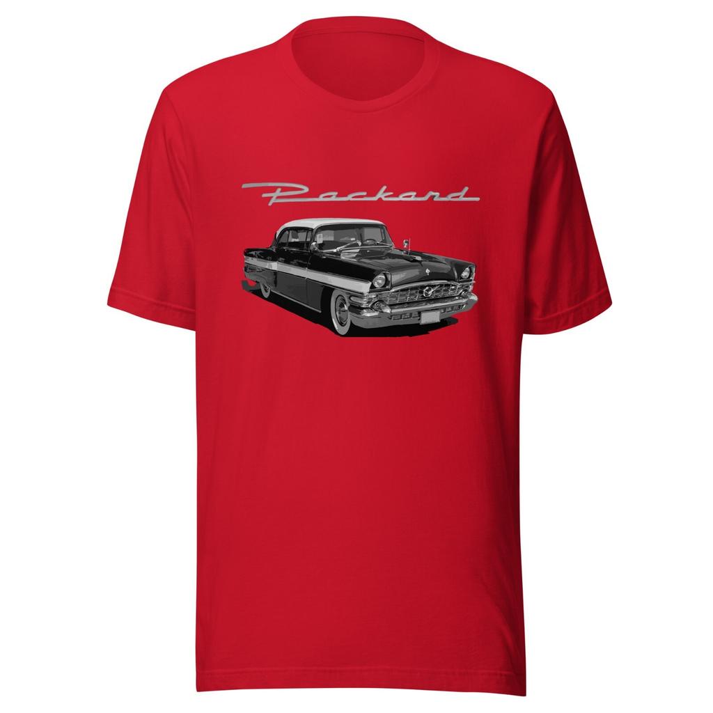 1956 Packard Executive Antique Car Short Sleeve T-Shirt 4XL - 5XL Red Tee