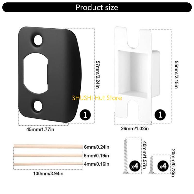 Elegantes poliertes Schließblech-Set mit präzisen Bohrungen & einfacher Montage Türbeschläge für Haustüren D57B