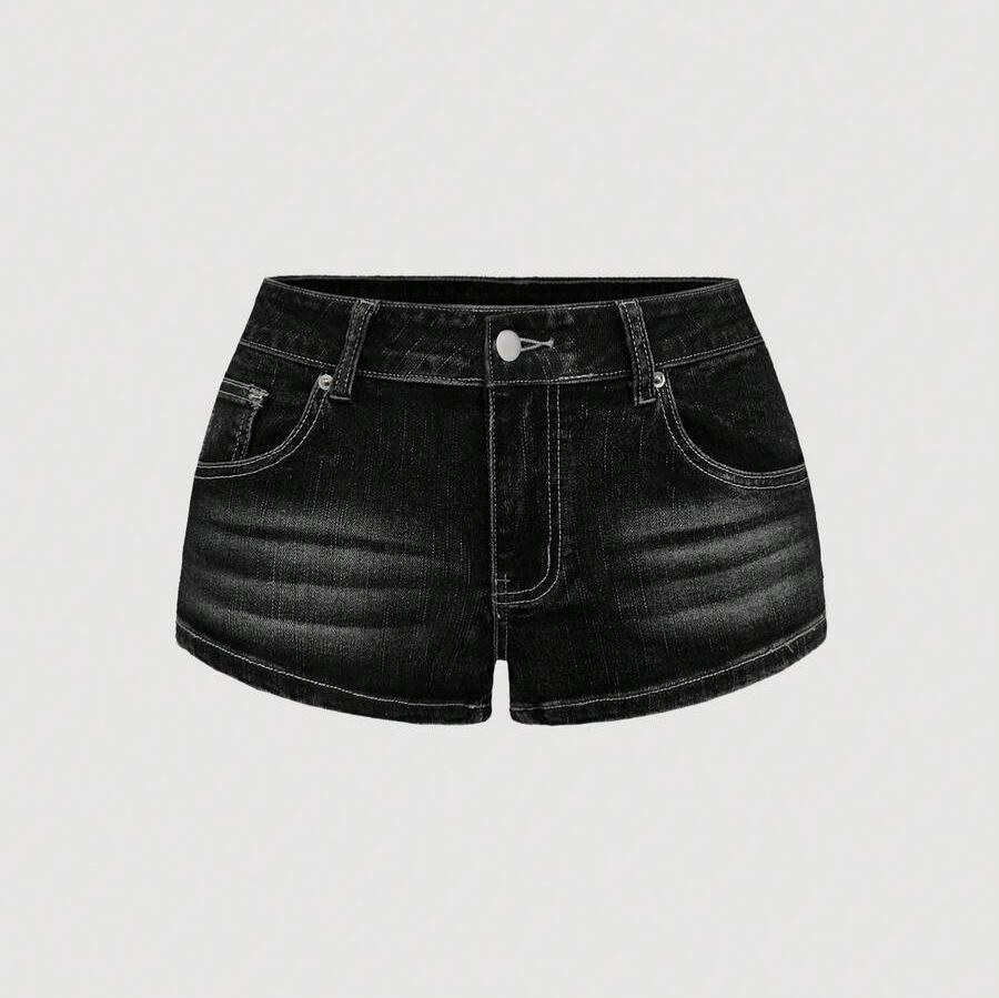 

Spring Fashion High Street Sexy Sweet Printed Denim Shorts Large
