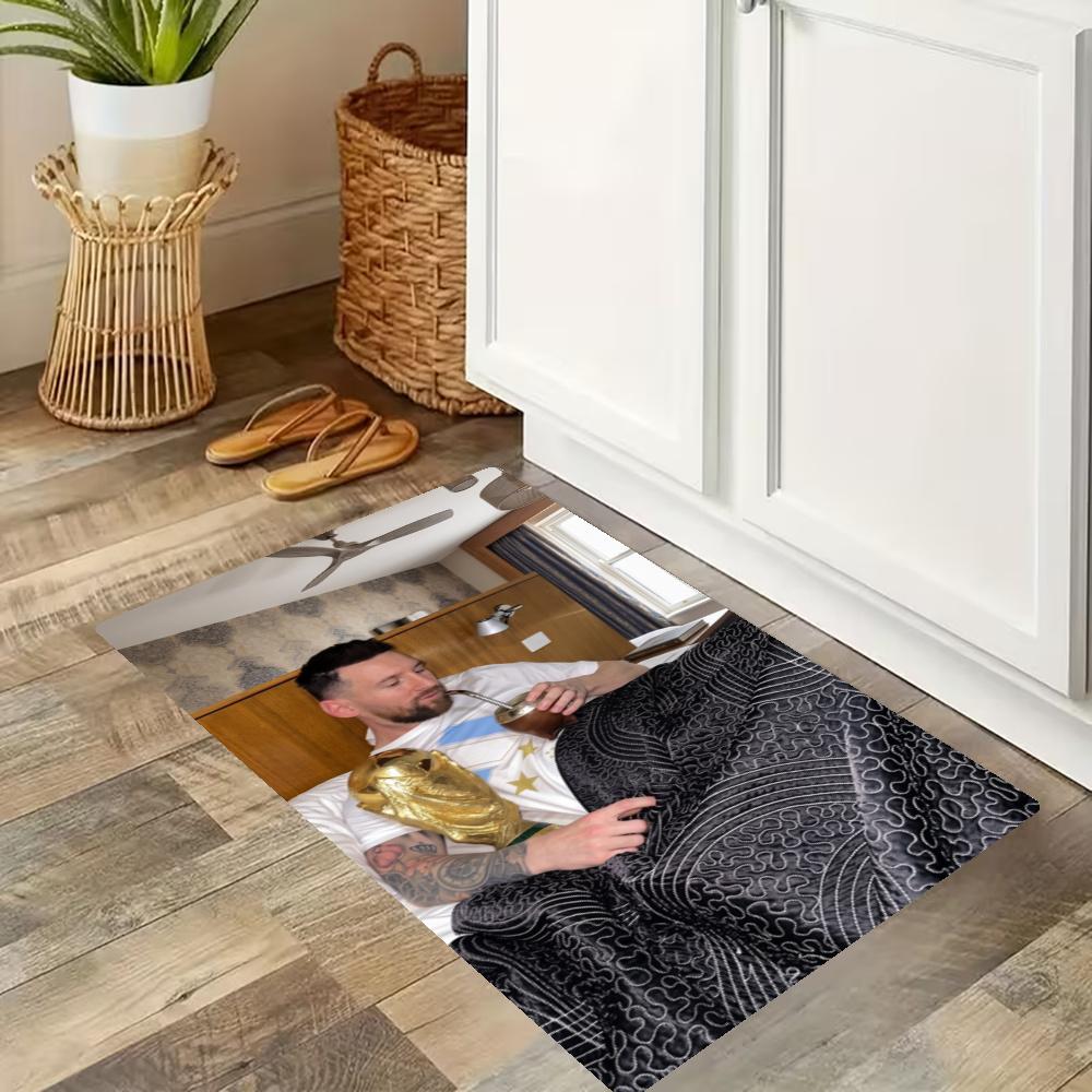Messi Kitchen Floor Mat Long Strip Mat Antislip Machine Washable Suitable For Bathrooms Laundries Home Decoration Carpets