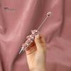 Rhinestone Bling Pens DIY Beadable Pen, Rhinestones And Faux Pearls Beaded Office Desk Accessories Black Ink Ballpoint Pen for School Supplies
