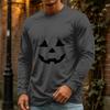 Men's Halloween Long Sleeve Neck Casual Top for Party
